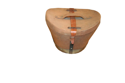 Cappelliera in tela marrone